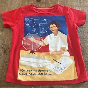 Piccolina kids size 6 Katherine Johnson - NASA Mathmetician tee